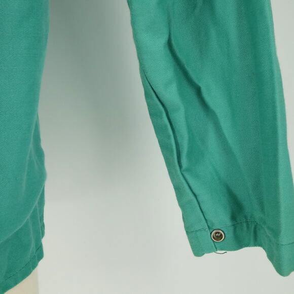 Proban FR-7A Shirt Jacket Mens Large Flame Resistant Green Snaps Long Sleeve - Picture 10 of 14